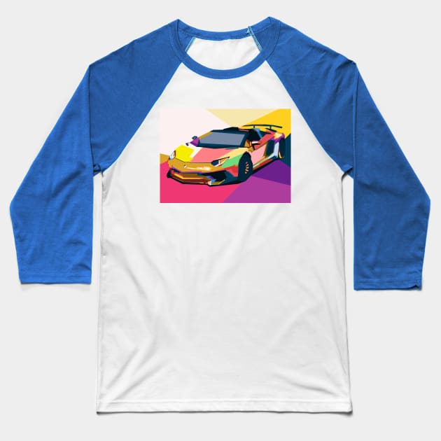 Lamborghini Aventador Baseball T-Shirt by Shuriken